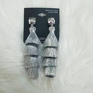 Lane Bryant tassel earrings nickel free silver